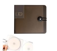 Funda portátil para CD/DVD de 12 bolsillos, soporte de plástico transparente con hebilla y organizador de cartera, bolsa de almacenamiento portátil para DVD, para coche, hogar, oficina, viajes, café