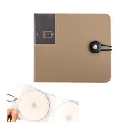 Funda portátil para CD/DVD de 12 bolsillos, soporte de plástico transparente con hebilla y organizador de cartera, bolsa de almacenamiento portátil para DVD, para coche, hogar, oficina, viajes, Khaki