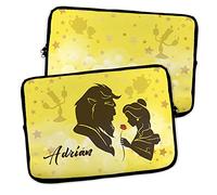 Funda Portátil y Tablet. Funda de Neopreno. Regalo Personalizado con Nombre. Funda Ordenador. Varios tamaños. Bella Y Bestia