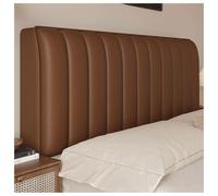 Funda Protectora Acolchada De Cuero Sintético Impermeable para Cabecero De Cama, Resistente Al Polvo, Apta para Cabeceros De Cama Individuales, Matrimoniales, Coffee 160x60cm/63x24in
