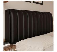 Funda Protectora Acolchada De Cuero Sintético Impermeable para Cabecero De Cama, Resistente Al Polvo, Apta para Cabeceros De Cama Individuales, Matrimoniales, Queen Black 160x60cm/63x24in