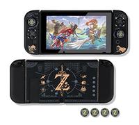 Funda protectora acoplable compatible con Switch, funda rígida para controladores Switch y Joy-Con con 4 agarres para el pulgar, funda de transporte Zelda Switch (The Legend of Zelda)