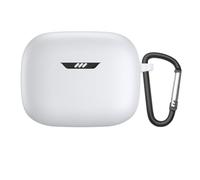 Funda Protectora Adecuada para JBL Tune Buds Auriculares Estuche de Transporte de Viaje Caja de Carga Lavable a Prueba de Polvo Caja de Almacenamiento de Funda de Silicona (White)