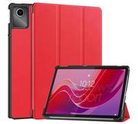 Funda Protectora anticaída de Cuero PU Triple, Adecuada for Lenovo Tab M11, 11 Pulgadas, TB330FU 2024, Carcasa Trasera Dura for PC(Red)
