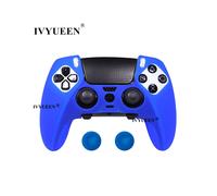 Funda protectora antideslizante azul para PlayStation 5 PS5 DualSense Edge, mando inalámbrico de silicona de goma