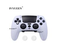 Funda protectora antideslizante blanca para PlayStation 5 PS5 DualSense Edge Wireless Controller de goma suave