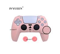 Funda protectora antideslizante de silicona color rosa cereza para mando de PlayStation 5 y PS5.