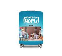 Funda Protectora 'Around The World' para Maleta Grande (66-76 cm), Reutilizable, Lavable, con Cremallera