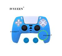 Funda protectora azul para PlayStation 5 Dualsense PS5, funda de silicona, agarres adecuados para el mando original