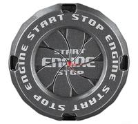 Funda Protectora Botón Start Stop Antiarañazos Plateada | Material ABS , aleación de zinc, acabado metálico, elegante para interior(Classic Black)