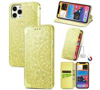 Funda Protectora Case Para Apple iPhone 12 Mini Flip Cover Bolsa Amarilla