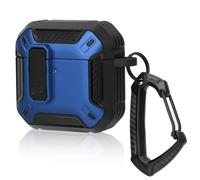 Funda Protectora Compatible con 2024 Airpods 4.Generación,Material De TPU,con Cubierta De Cerradura Y Gancho para Llavero,Carcasa SóLida De Doble Capa A Prueba De Polvo Y Golpes. (Amoratado)