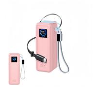 Funda protectora compatible con batería externa UGREEN de 200 W y 25000 mAh, funda antideslizante con correa de muñeca, accesorio de viaje a prueba de golpes (rosa)