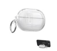 Funda protectora compatible con FreeBuds Pro 3 / Pro 4, funda rígida de carga inalámbrica con soporte y bloqueo de seguridad, funda transparente para auriculares con llavero para viajes y uso diario