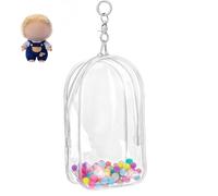 Funda protectora compatible con muñecas de 17 cm, cubierta transparente de PVC para exhibición de muñecas, caja de almacenamiento para colgar figuras, caja de exhibición para muñecas de peluche