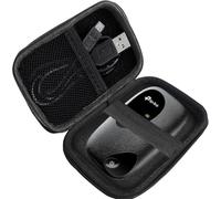 Funda Protectora Compatible con Router móvil TP-Link M7200 - Carcasa rígida con Compartimento para Cable USB - Estuche de Transporte para el Punto de Acceso Wi-Fi portátil TP-Link M7200 (Negro)