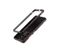 Funda Protectora Compatible Con Samsung Galaxy S21 Ultra Aurora Series Lens + Metal Frame Phone Case (Black And Red):Para Samsung Galaxy S21 Ultra