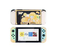 Funda protectora completa de TPU suave transparente K-Jelly Cat para el control Joy-Con de Nintendo Switch NS