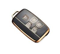Funda Protectora con 5 Botones para Llaves TPU para Land para Rover para Range para Rover Sport para Evoque para Freelander para Velar Funda Llave(Black)