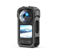 Funda Protectora con Bisel de Plástico para Insta360 X6 Cámara | Funda Protectora de PC, Bisel de Plástico de Liberación Rápida, con Montura de Zapata Fría, Orificio para Tornillo de 1/4"