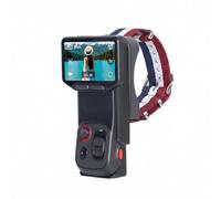 Funda protectora con mando a distancia para Insta360 Luna Ultra, con correa para la muñeca (rojo y blanco estándar)