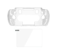 Funda protectora con película de vidrio, Clear | Protector de pantalla de vidrio templado para dispositivo de juego portátil con funda carcasa y defensa de