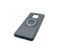 Funda protectora con soporte de anillo en diseño de carbono - compatible con Huawei Mate20 Pro Azul