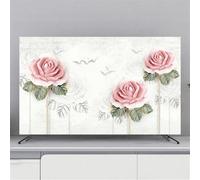 Funda Protectora Contra El Polvo Para Televisores De Interior Con Estampado Floral En 3D Protector De Pantalla Universal A Prueba De Polvo De 32 A 80 Pulgadas-flower4||40-43inch
