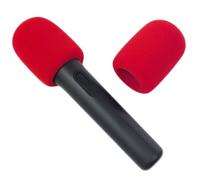 Funda Protectora Contra el Viento para Micrófono Inalámbrico de Mano para JBL PartyBox Encore 2 / Encore Wireless Mic, Funda de Espuma Lavable Resistente al Viento y a la Saliva (rojo)