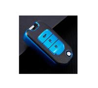 Funda Protectora Cuero para Llaves Plegables Coche Llavero para Civic para CR-V para HR-V para Acuerdo para Jade para Crider para Odyssey 2015-2018 Autopartes(Blue)