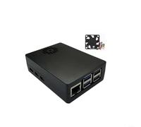 Funda protectora de aleación de aluminio para Raspberry Pi 5 con ventilador de columna de refrigeración carcasa de metal para gestión del calor y ajuste preciso con todos los puertos (ventilador con