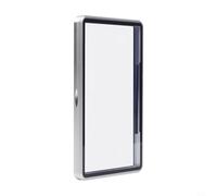 Funda protectora de aleación de aluminio y vidrio templado adecuada para tarjetas con clasificación PSA, combinando durabilidad y funcionalidad de visualización (plata)