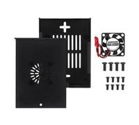 Funda protectora de aluminio para caja de 5 placas con ventilador de refrigeración y recinto de aluminio de disipación de calor eficiente