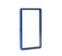 Funda protectora de aluminio y vidrio templado para tarjetas graduadas PSA, soporte de exhibición de metal con cubierta de losa de carcasa dura para coleccionables deportivos (azul)