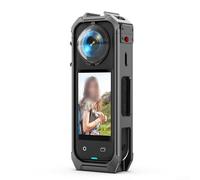 Funda protectora de bisel, jaula protectora de cámara, montaje de zapata fría, marco de metal sólido para Insta360 X5, tamaño 13,9 x 5,5 x 2,6 cm