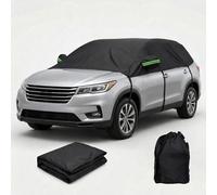 Funda Protectora De Coche para El Sol 420D para Trafic 3 Phase 2 Passenger 2019-2021, protección UV, Media Cubierta Universal para Todo Tipo de climas, con Ganchos y Correas(Negro)