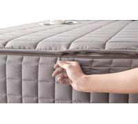 Funda Protectora de Colchón con Cremallera - Acolchada y Gruesa, Transpirable, 90x200/135x190/150x190/160x190 cm, Personalizable, Cubre Colchón de Cinco Caras(Gris Claro,135x190x20cm)