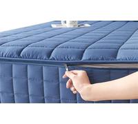 Funda Protectora de Colchón con Cremallera - Acolchada y Gruesa, Transpirable, 90x200/135x190/150x190/160x190 cm, Personalizable, Cubre Colchón de Cinco Caras(Azul Marino,135x190x15cm)