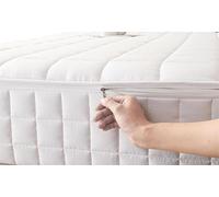 Funda Protectora de Colchón con Cremallera - Acolchada y Gruesa, Transpirable, 90x200/135x190/150x190/160x190 cm, Personalizable, Cubre Colchón de Cinco Caras(Blanco,90x190x20cm)