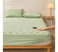 Funda Protectora de Colchones, Transpirable Algodón Funda Protectora Colchon, Protector Colchón de Colchon, 90x190 cm, 150 x 190 cm, 180x200 cm,180x220 cm, 200x200 cm, 200x220 cm (Color : Green, Siz