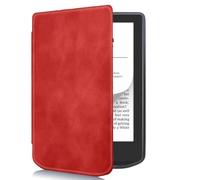 Funda Protectora de Color Compatible para Pocketbook Verse Pro (Modelo: PB634), Funda Protectora de TPU para Lector de Libros electrónicos con función de Apagado/Encendido automático. (Rojo)