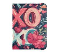 Funda protectora de cuero para pasaporte, funda protectora para vacunas, mujeres, hombres, organizador de documentos familiares, accesorios esenciales de viaje, día de San Valentín, flores, pétalos