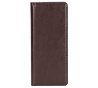 Funda protectora de cuero para Z Fold 2, solapa magnética anticaída con billetera invisible, diseño ultrafino con moléculas de microfibra que absorben los golpes, función atril (Marrón oscura)