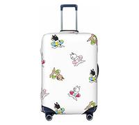 Funda protectora de elastano altamente elástica para maleta, tamaño pequeño, se adapta a bulldog francés de 18 a 21 pulgadas con estampados de anillos de natación, White, X-Large