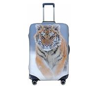 Funda protectora de elastano altamente elástica para maleta, tamaño XL, se adapta a copos de nieve de 29 a 32 pulgadas con estampados de gatos salvajes de Amur, White, X-Large