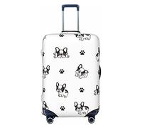 Funda protectora de elastano altamente elástica para maleta, tamaño XL, se adapta a huellas de bulldog francés de 29 a 32 pulgadas, White, S