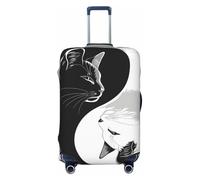 Funda protectora de equipaje de gato blanco y negro, funda elástica para equipaje de Tai Chi, antiarañazos, a prueba de polvo, se adapta a 22-24 pulgadas, multicolor, L