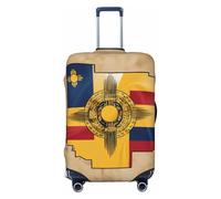Funda protectora de equipaje de viaje con diseño de bandera de Nuevo México map01, lavable, antiarañazos, Black, M