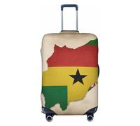 Funda protectora de equipaje de viaje con diseño de bandera de Santo Tomé y Príncipe map04, lavable, antiarañazos, Black, L