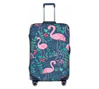 Funda protectora de equipaje de viaje con diseño de cisne floral, elástica, a prueba de arañazos, varios tamaños, Blanco, S